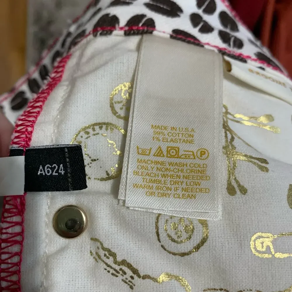 Kate Spade Broome Street Coffee Bean Print Slim Jeans